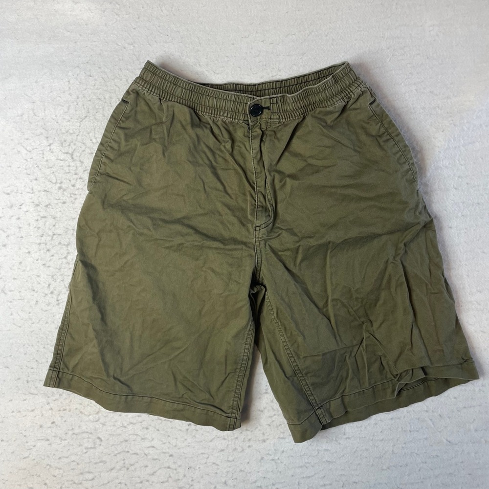 Uniqlo x Marni Utility Shorts Mens M Green Elastic Waist Cotton Chino